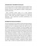 Organizacion y movimientos sociales