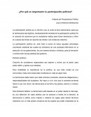 Importancia de la participacion en Mexico