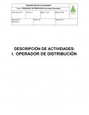 Descripción de actividades de operador grua