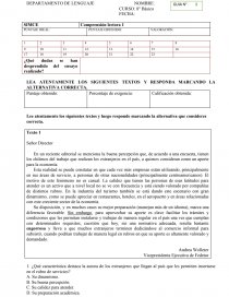 Básico Guia ensayo simce comprension lectora. Página 1