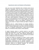 Importancia sobre los Estados de Resultados