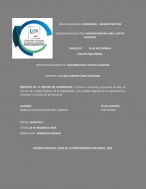 PROGRAMA EDUCATIVO: ADMINISTRACIÓN ÁREA CAPITAL HUMANO. Página 1