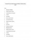 Comparación de la calidad educativa entre México, Estados Unidos y Japón