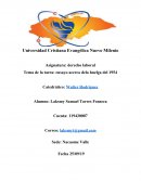 Tema de la tarea: ensayo acerca de la huelga del 1954