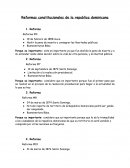 Reformas constitucionales de la republica dominicana