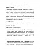 Definición de empresa y Tipos de Sociedades