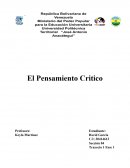 El pensamiento critico