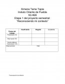 Etapa 1 del proyecto semestral: “Reconociendo mi contexto”