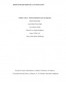 Unidad 1: Paso 2 – Diseño Exploratorio de la investigación