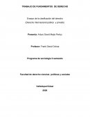 Ensayo de la clasificación del derecho (Derecho Internacional público y privado)