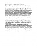OPINION CRITICA SOBRE EL VIDEO “CUERDAS”
