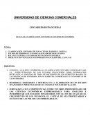 CONTABILIDAD FINANCIERA I GUIA N. 03: CLASIFICACION CONTABLE Y ESTADOS FINANCIEROS