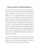 CRITICA PELÍCULA UN MUNDO MARAVILLOSO