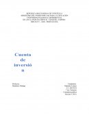 Financiamiento. Cuenta de inversión