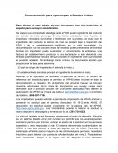 Documentación para importar pan a Estados Unidos