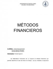 MÉTODOS FINANCIEROS. Página 1