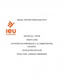 Actividad de aprendizaje. El deber ser del docente