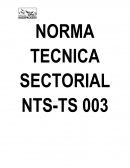 NORMA TECNICA SECTORIAL NTS-TS 003