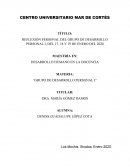REFLEXIÓN PERSONAL DEL GRUPO DE DESARROLLO PERSONAL I, DEL 17, 18 Y 19 DE ENERO DEL 2020