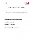 “La importancia de las emociones en el proceso educativo”