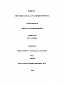 EVIDENCIA 1 ESTUDIO CASO 1 CLASIFICACION DE INVENTARIOS