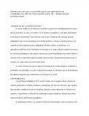 REPORTE DE LECTURA: LA GESTIÓN ESCOLAR COMO OBJETO DE CONOCIMIENTO. PROYECTO DE GESTIÓN ESCOLAR... “MOMENTOS DE INVESTIGACIÓN”