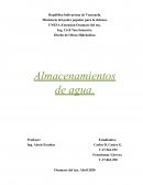 Almacenamientos de agua