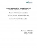 Administracion. Análisis de los elementos que se presentan en la misión de una empresa y planeación