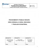 PROCEDIMIENTO TRABAJO SEGURO GRÚA HORQUILLA CARGA, DESCARGA Y TRASLADO DE MATERIAL
