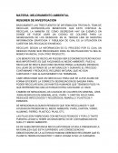 MEJORAMIENTO AMBIENTAL. RESUMEN DE INVESTIGACION