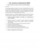 Caso – Escenarios y organización de los RRHH. Cuchis SL