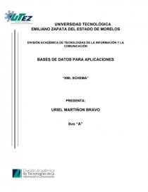 BASES DE DATOS PARA APLICACIONES “XML SCHEMA”. Página 1