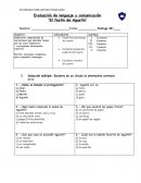 Evaluación El festin de Agustin