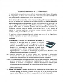 COMPONENTES FÍSICOS DE LA COMPUTADORA. Página 1