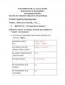 Antropología Filosófica Ejercicio de evaluación comprensiva del aprendizaje