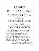 Cómo realizar una monografía