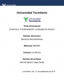 Evidencia 2. Fundamentación y propuesta de solución