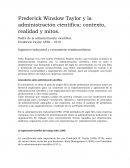 Frederick Winslow Taylor y la administración científica: contexto, realidad y mitos