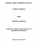 GESTION LOGISTICA Evidencia 4: Diseño de plan de ruta y red geográfica de transporte