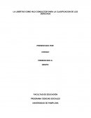 LA LIBERTAD COMO HILO CONDUCTOR PARA LA CLASIFICACION DE LOS DERECHOS