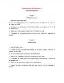 Cuestionario de Economía II Temas de exposición