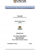 CONSOLIDACIÓN DEL PROYECTO DE EMPRENDIMIENTO