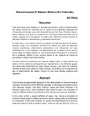 Determinando el salario minimo con la perspectiva de varios autorios economicos