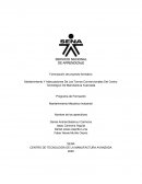 Mantenimiento Y Adecuaciones De Los Tornos Convencionales Del Centro Tecnológico De Manufactura Avanzada