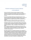 Educación Humanística & Formación Profesional ¿Cuál necesitamos?
