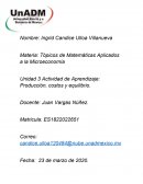 Actividad de Aprendizaje: Producción, costos y equilibrio. “Pizzería Don Chema”