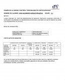 EXAMEN DE LA UNIDAD 2 MATERIA “CONTABILIDAD DE COSTOS-SERVICIOS”