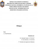 Inteligencia Artificial. Aplicaciones (Me inspire XD)