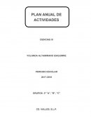 PLAN ANUAL DE ACTIVIDADES CIENCIAS III