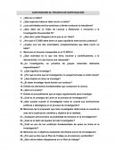 CUESTIONARIO EL PROCESO DE INVESTIGACIÓN